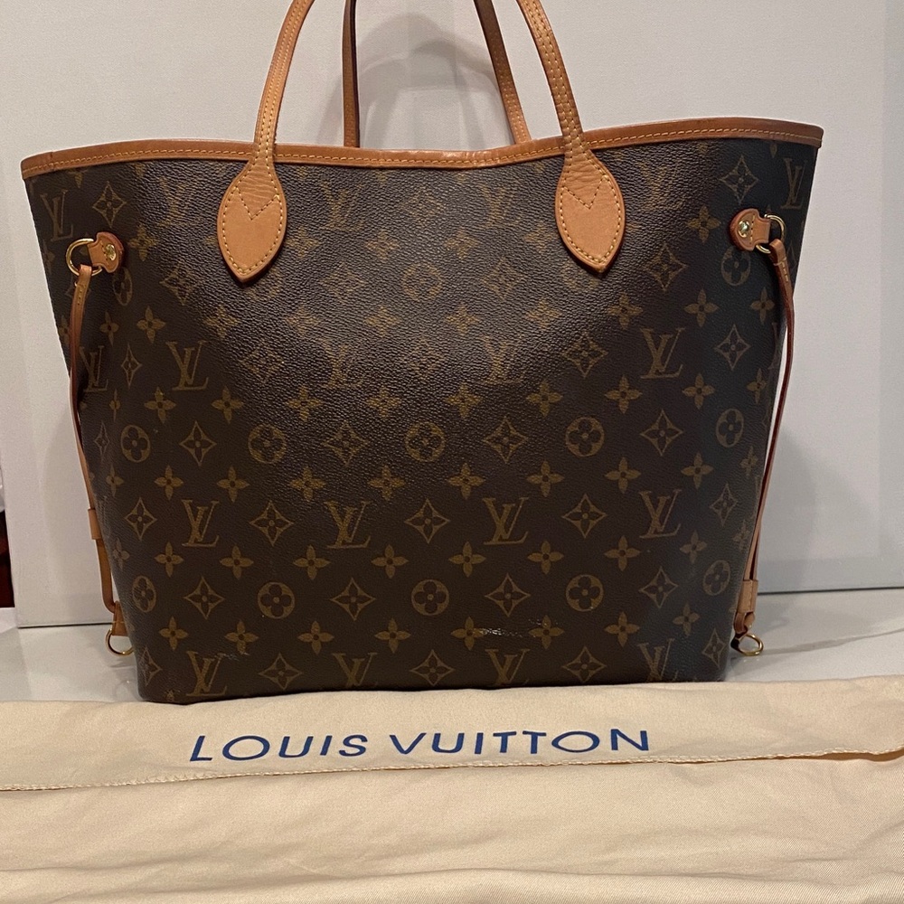 Louis Vuitton Classic Brown Monogram Tote with dust bag.